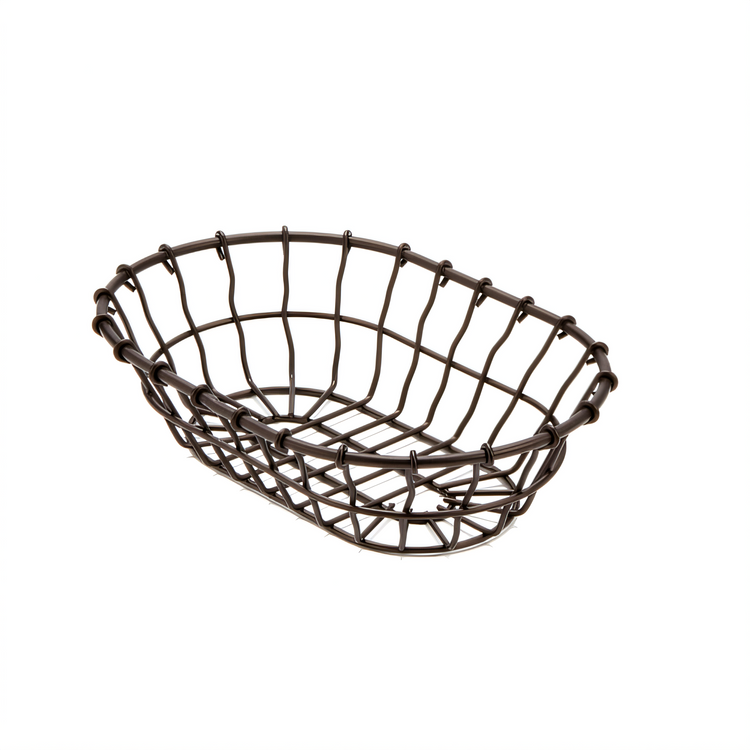 Product image #1 for American Metalcraft Oval Bronze Wire Serving Basket, 9 x 6 x 2-1/4 Inches