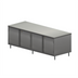 Thumbnail image #1 for 96 Inch x 36 Inch Stainless Steel Chef Table with Cabinet Base and Hinged Locking Doors