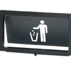 Thumbnail image #1 for Vollrath MT-1.5 Medium Flush-Mount Trash Receptacle Door, ABS Plastic, White Trash Symbol, Includes Mounting Screws