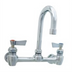 Thumbnail image #1 for Fisher 8-Inch Centers Backsplash Mount Gooseneck Faucet with 12-Inch Swivel/Rigid Spout, Stainless Steel