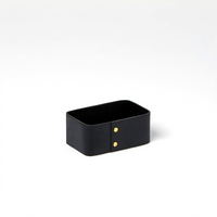 American Metalcraft Black Poplar Wood Rectangular Sugar Packet Holder