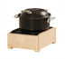 Thumbnail image #1 for Blonde Solid Wood Countertop Induction Cooktop Unit with Stove Included