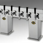 Thumbnail image #1 for Perlick Corporation 4006-16B4 16-Faucet Extra-High Countertop Glycol-Cooled Stainless Steel Bridge Tee Draft Beer Tower