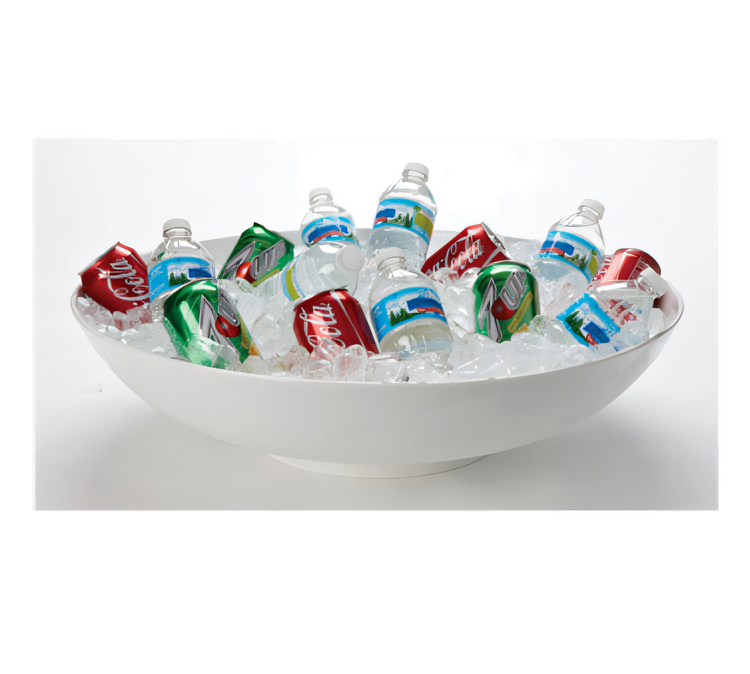 Product image #1 for American Metalcraft 25-Quart Round White Melamine Mega Bowl