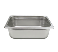 NestWell Quarter-Size Solid Anti-Jamming Steam Table Pan, 4-Inch Deep, 24-Gauge Stainless Steel