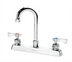 Thumbnail image #1 for Krowne Royal Series Deck Mount Manual Faucet with 3-1/2-Inch Gooseneck Spout, 8-Inch Centers, 1/4-Turn Ceramic Cartridge