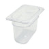 Thumbnail image #1 for Winco Poly-Ware 1/9 Size Clear Polycarbonate Food Pan, 6-Inch Deep