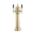 Thumbnail image #1 for Perlick Napoli 2-Faucet Glycol-Cooled Countertop Draft Beer Tower, Gold Tone