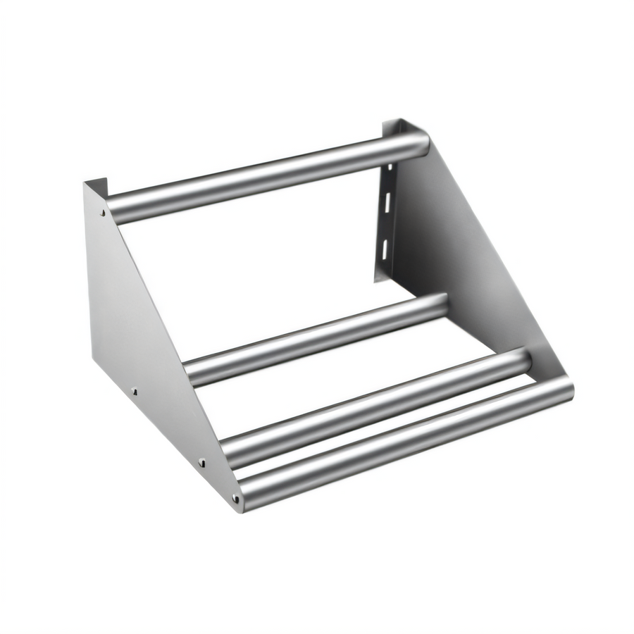 Product image #1 for Klinger's Trading Wall-Mount Tubular Glass Rack Sorting Shelf, 22 x 18-1/2 Inches, 304 Stainless Steel