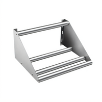 Klinger's Trading Wall-Mount Tubular Glass Rack Sorting Shelf, 22 x 18-1/2 Inches, 304 Stainless Steel