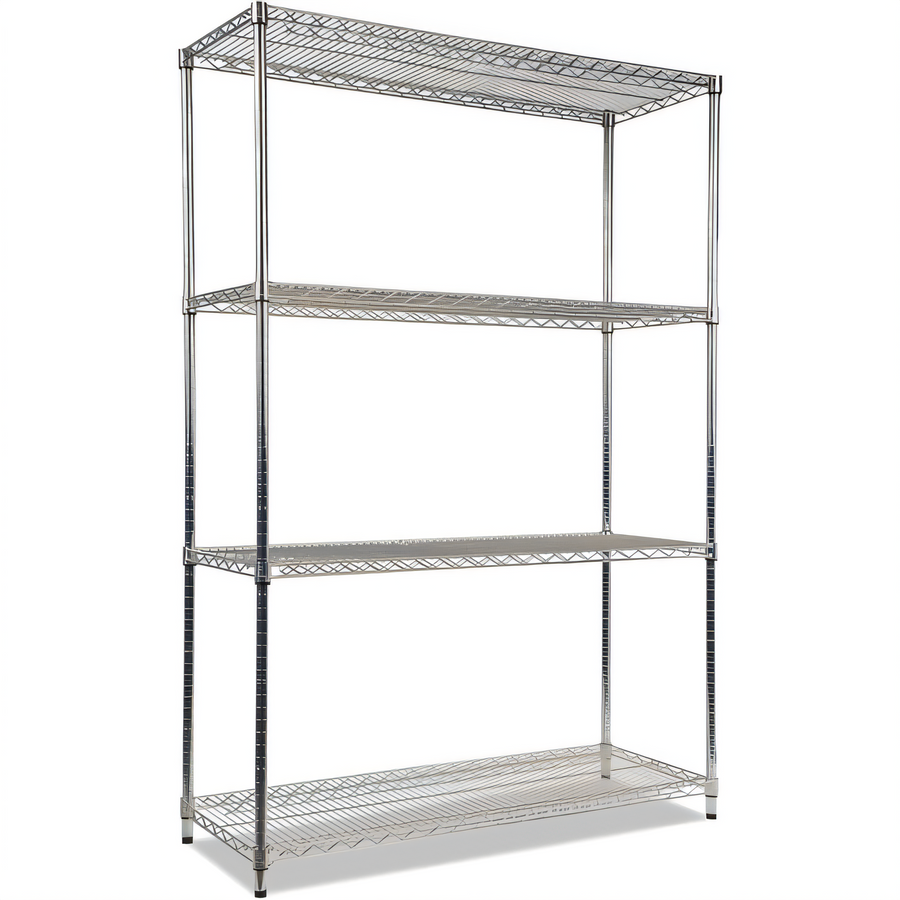 Product image #1 for 4-Shelf 18" x 36" Chrome-Plated Wire Shelving Starter Kit with 74" Posts