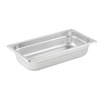 Thumbnail image #2 for Winco SPJP-302 1/3 Size Solid Anti-Jamming 18/8 Stainless Steel Steam Table Pan, 23 Gauge, 2-1/2 Inch Deep Case of 48