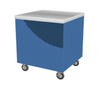 Duke Thurmaduke Mobile Corner Utility Station with Stainless Steel Top and Enclosed Base