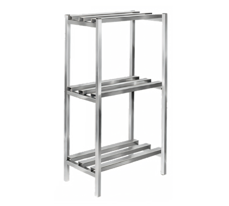 Product image #1 for Lifetime Tough Channel Style Aluminum Dunnage Shelving, 3 Shelves, 54W x 24D x 64H