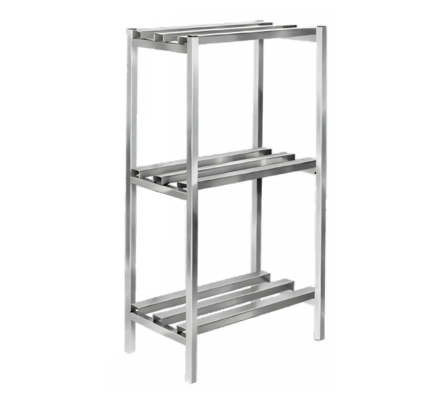 Product image #1 for Lifetime Tough Channel Style Aluminum Dunnage Shelving, 3 Shelves, 54W x 24D x 64H