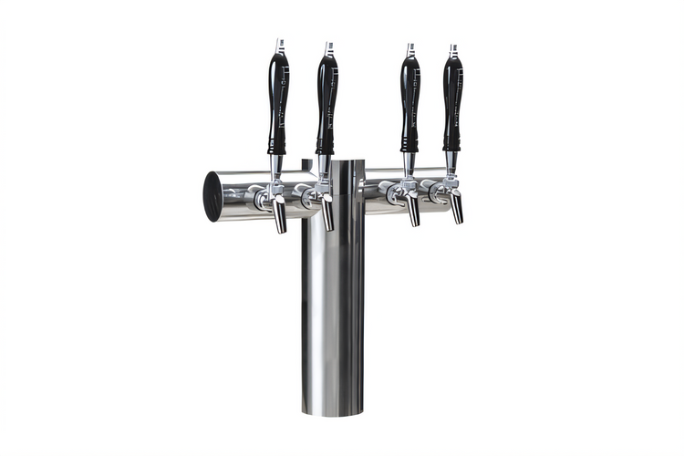 Product image #1 for Perlick Avenue 12-Faucet Glycol-Cooled Countertop T-Pipe Draft Beer Tower, Stainless Steel
