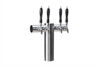 Perlick Avenue 12-Faucet Glycol-Cooled Countertop T-Pipe Draft Beer Tower, Stainless Steel