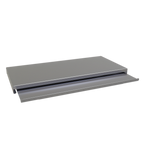 Thumbnail image #1 for Glastender, Inc. IBCA-18 Underbar Ice Bin Sliding Cover, 18"W, Two-Piece Stainless Steel, for 19"D Ice Bins