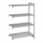 Thumbnail image #2 for Cambro Camshelving® Premium CPA213664VS4480 Stationary 4-Shelf Add-On Polymer Shelving Unit, 3 Vented/1 Solid, 21 x 36 x 64 Inches