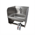 Thumbnail image #1 for BK Resources Wall-Mounted Hand Sink with Knee Valve and Gooseneck Spout, 14 x 10 x 5 Bowl, 304 Stainless Steel