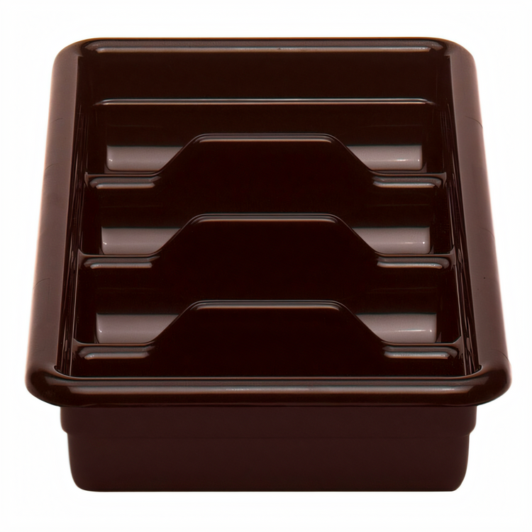 Product image #2 for Cambro Cambox 4-Compartment Cutlery Box, 11-3/8 x 20-7/16 x 3-3/4 in., Dark Brown