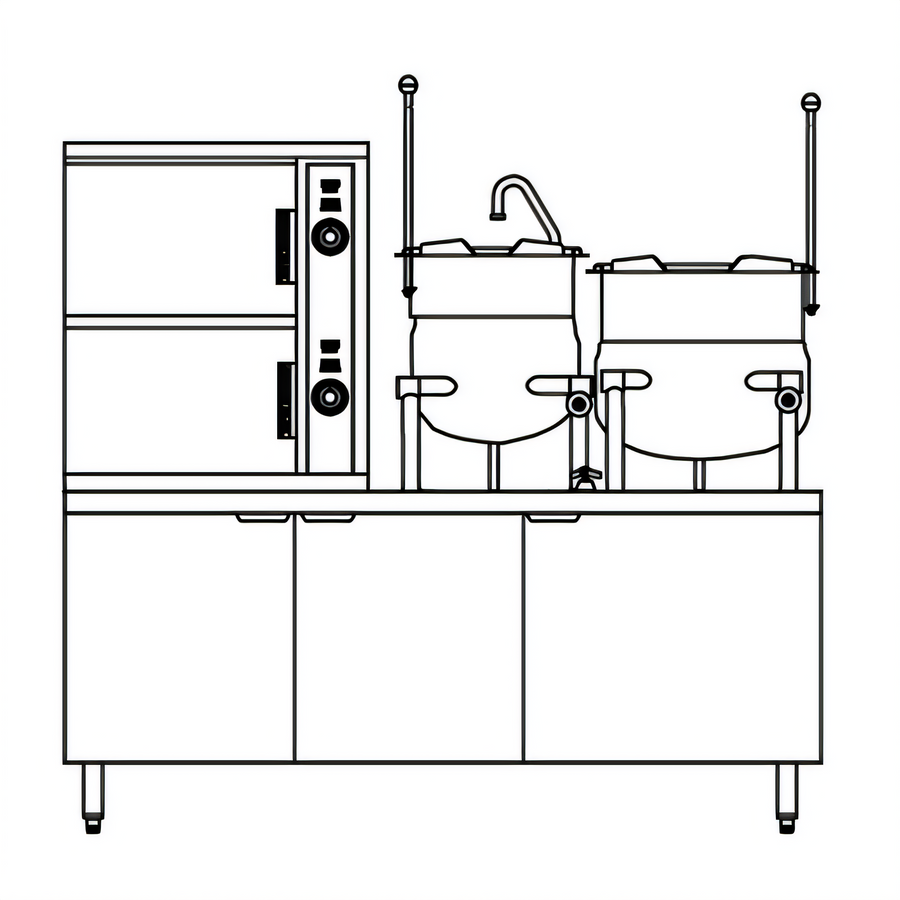 Product image #1 for Crown ECX-10-6-6 Double Compartment Electric Convection Steamer with (2) 6 Gallon Kettles