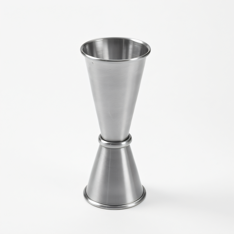 Product image #1 for American Metalcraft 1 oz. x 1-1/2 oz. Stainless Steel Rolled-Edge Jigger with Satin Finish