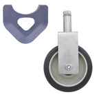 Thumbnail image #1 for Metro MetroMax Platform (Shared Accessories) 5MPRXGSA 5-Inch Rigid Stem Caster, Stainless Steel, Polyurethane Tread, 300 lb Capacity