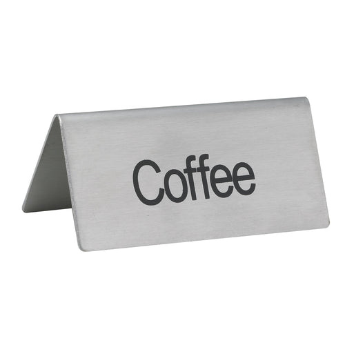 Product image #1 for Winco Stainless Steel Coffee Beverage Tent Sign