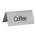 Thumbnail image #1 for Winco Stainless Steel Coffee Beverage Tent Sign