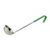Thumbnail image #1 for Winco Prime 6 oz Green Color-Coded One-Piece Stainless Steel Ladle