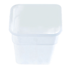 Thumbnail image #1 for Crestware SQW12 12 Qt Square Polyethylene Food Storage Container, White, Container Only Case of 6