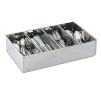Vollrath Stainless Steel 4-Compartment Rounded Cutlery Dispenser Bin