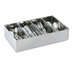Thumbnail image #1 for Vollrath Stainless Steel 4-Compartment Rounded Cutlery Dispenser Bin