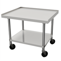 Ovention 36-Inch W x 30-Inch D Stainless Steel Equipment Stand with Adjustable Undershelf and Casters