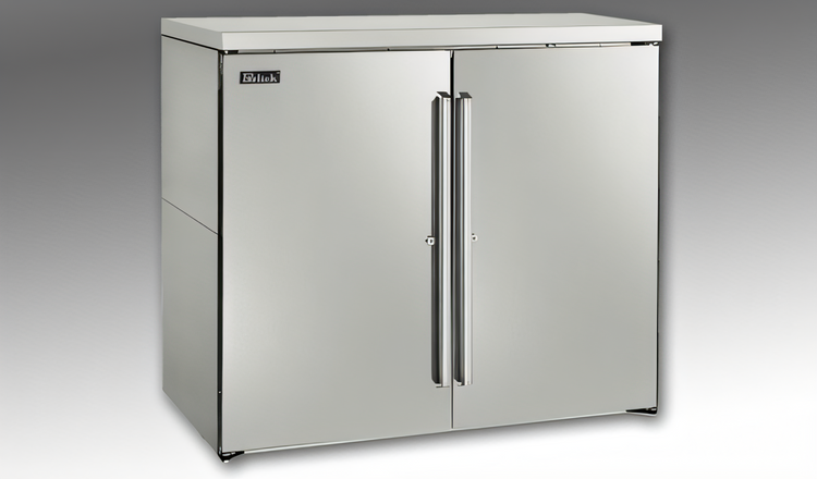 Product image #1 for Perlick BBRN40 Two-Section Narrow Door Remote Back Bar Refrigerator Cabinet, 40 Inch Wide
