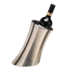 Thumbnail image #1 for American Metalcraft New Wave SLWC2 Slanted Double-Wall Insulated Stainless Steel Wine Cooler, 1-Bottle Capacity Case of 6