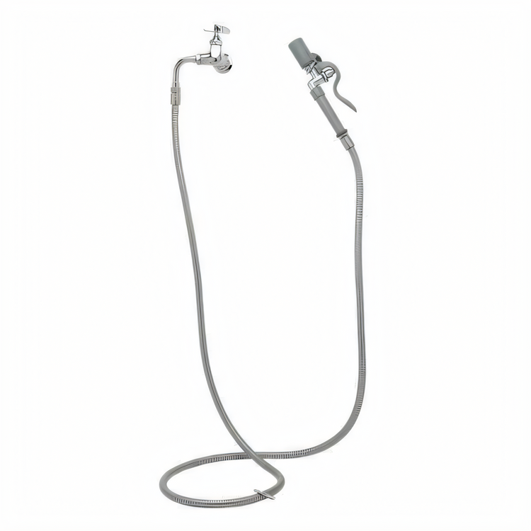 Product image #1 for T&S Brass Single Pantry Washdown Faucet with 120-Inch Hose and 0.65 GPM Spray Valve