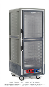 Metro C5 3 Series Full-Height Mobile Heated Holding & Proofing Cabinet with Gray Insulation Armour and Dutch Clear Doors