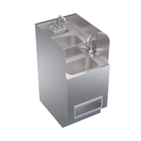 Krowne Royal Series Freestanding Underbar Hybrid Hand/Dump Sink, 18 Inch x 24 Inch, 2-Bowl