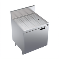 Krowne Royal Series 24-Inch Freestanding Underbar Drainboard Cabinet Base with Locking Hinged Door