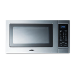 Thumbnail image #1 for Summit Commercial SCM853 Commercial Countertop Microwave Oven, 0.9 Cu. Ft., 900 Watts, Stainless Steel, Digital Touch Controls
