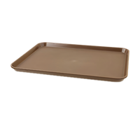 Crestware 16 x 22 Inch Brown Non-Slip Rectangular Tray