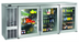 Thumbnail image #1 for Perlick BBS84 84-Inch Three-Door Self-Contained Refrigerated Back Bar Cabinet, Black Exterior, Stainless Steel Top