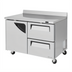 Thumbnail image #1 for Turbo Air Super Deluxe Two-Section 48-1/4-Inch Worktop Freezer with 1 Door and 2 Drawers, 12 Cu. Ft.