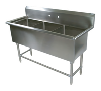 John Boos Pro-Bowl 3-Compartment Stainless Steel Sink, 65-1/8