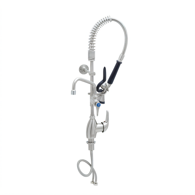Product image #1 for Mini Pre-Rinse Unit, Single-Hole Deck Mount, Single Lever Faucet with 6-Inch Swing Nozzle