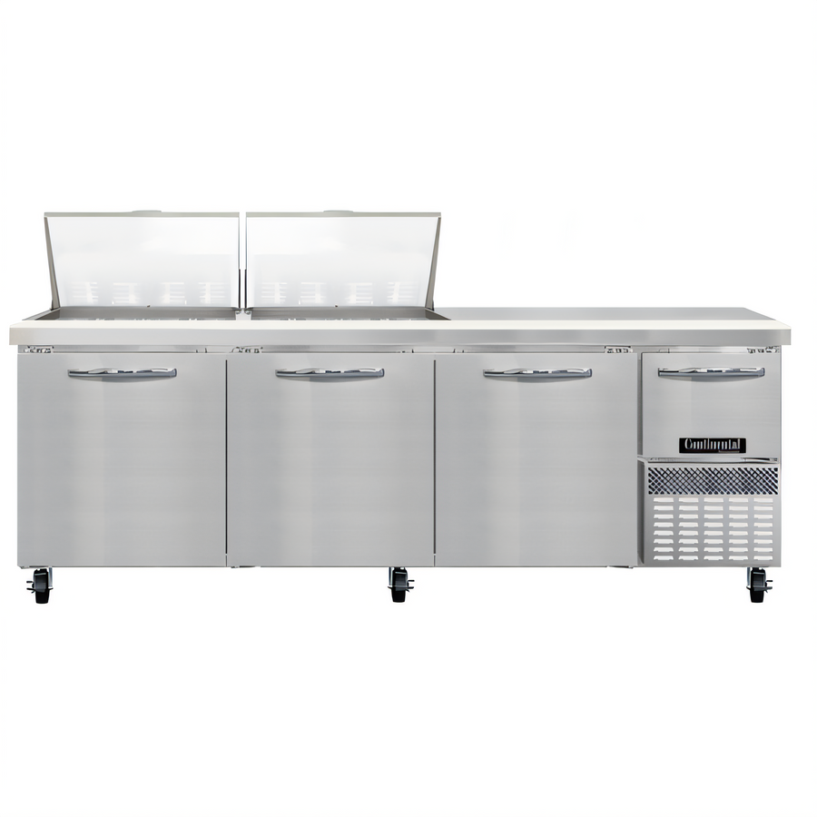 Product image #1 for Continental Refrigerator RA93N24M 93-Inch Mighty Top Refrigerated Sandwich Prep Table with 24 Pans