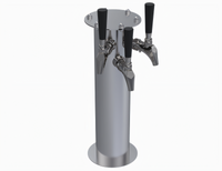 Krowne Triple Faucet Glycol-Cooled Frankenstein Beer Tower, Brushed Stainless Steel