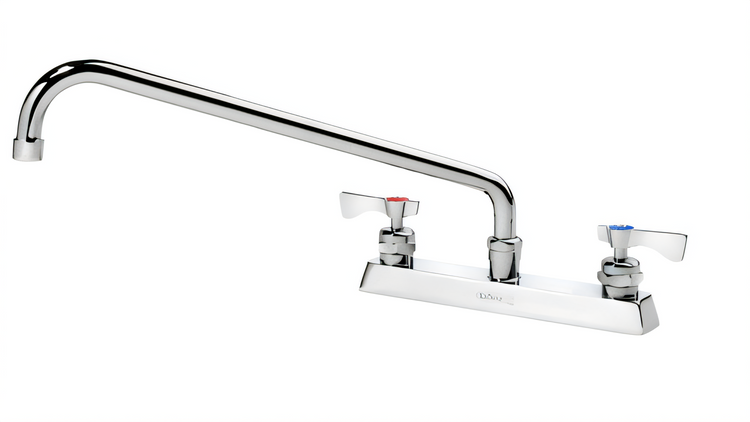 Product image #1 for Krowne Royal Series Deck-Mount Manual Faucet with 16-Inch Swing Spout and 8-Inch Centers